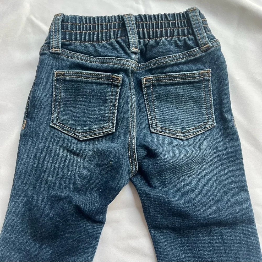 Old Navy Dark Denim Elastic Wait Jeans Size 6-12 Months